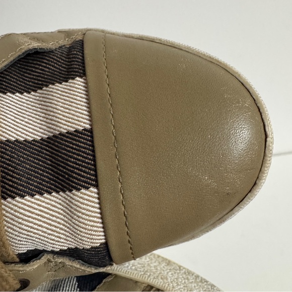 Burberry Nova Check Vulcanized Tan low cut Sneakers sz 39 US 9 Shoes - Picture 9 of 16